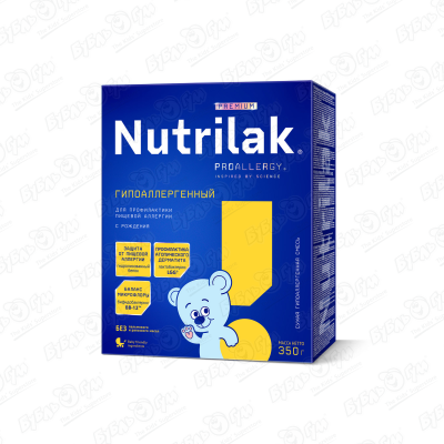 Смесь Nutrilak Premium молочная гипоаллергенная 350г с 0мес БЗМЖ смесь nutrilak premium 2 молочная 350г с 6мес бзмж