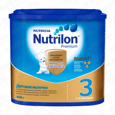 Молочко Nutricia Nutrilon Premium Junior 3 молочная 400г с 12мес БЗМЖ