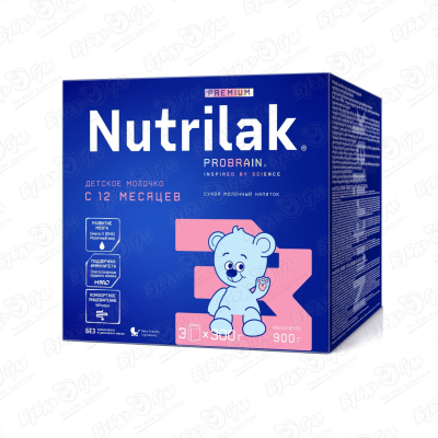 цена Смесь молочная Nutrilak Premium 3 900г с 12мес БЗМЖ