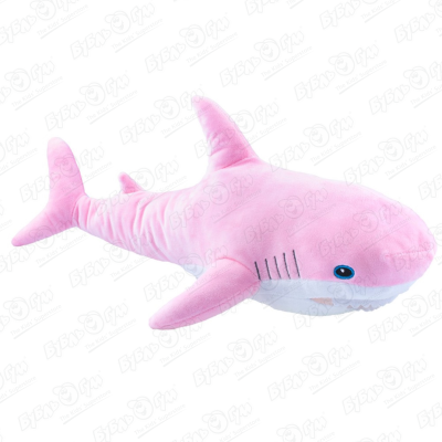 Игрушка мягконабивная акула розовая 49см