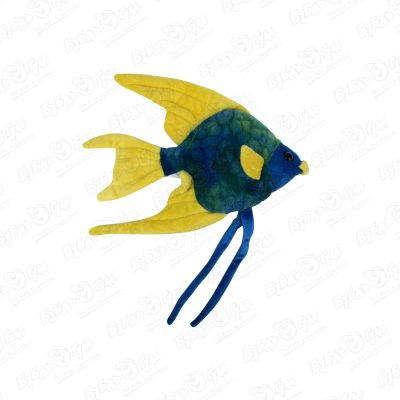 Игрушка мягконабивная Рыбка желто-синяя 15см