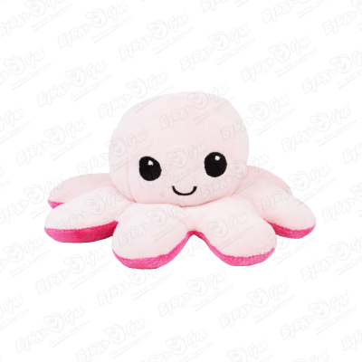 Игрушка мягкая осьминожка-вывернушка розовый 10см мягкая игрушка осьминожка розовая
