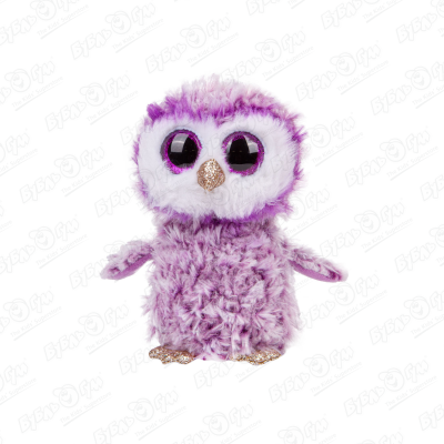 Игрушка мягкая сова «Мунлайт» фиолетовая 15см мягкая игрушка ty мунлайт сова фиолет 25 см 36461