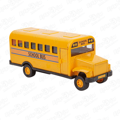 бульдозер steel roder гусеничный металлический Автобус STEEL RODER школьный металлический 20см