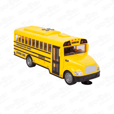 Автобус Lanson Toys школьный инерционный световые звуковые эффекты 1:16