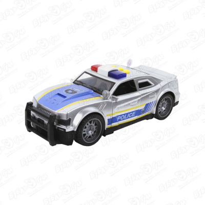 Машинка полицейская со звуковыми и световыми эффектами инерционная детская игрушечная инерционная полицейская машинка со звуковыми и световыми эффектами 19 см