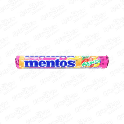 Драже жевательное Ментос фрукты 37,5г fun food jelly belly драже жевательное ассорти кислые фрукты