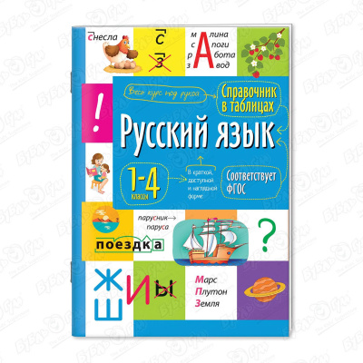 Справочник в таблицах Русский язык 1-4 классы