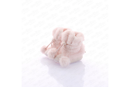 Пинетки Pasito меховые с фиксатором и помпонами розовые - фото 360 Пинетки Pasito меховые с фиксатором и помпонами розовые - фото 360