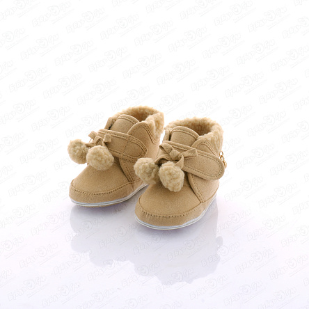 Пинетки Pasito бежевые с помпонами - фото 360 Пинетки Pasito бежевые с помпонами - фото 360