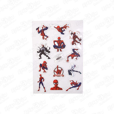 Наклейки Человек-паук объемные приор групп наклейки объемные человек паук 1 13 шт