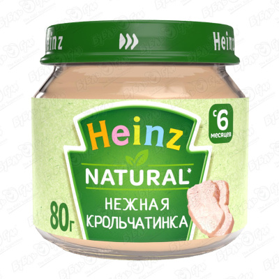 Пюре Heinz Natural крольчатина 80г с 6мес цена и фото