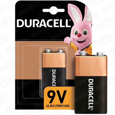 Батарейка Duracell 9V Крона 1шт батарея duracell 9v 1шт