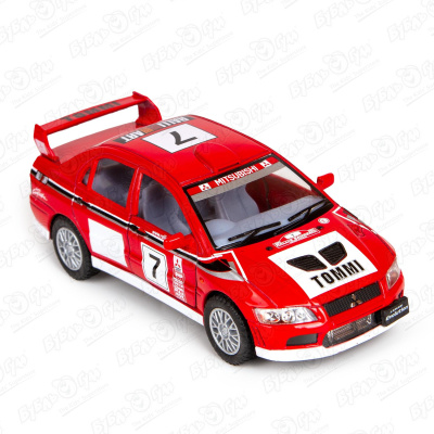 Автомобиль Mitsubishi Lancer Evolution VII WRC KINSMART инерционный 12см с 3лет
