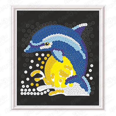 Картина из пайеток LORI Волшебный блеск Дельфинчик