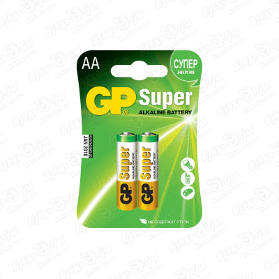 Батарейки GP Super Alkaline АА 2 шт цена и фото