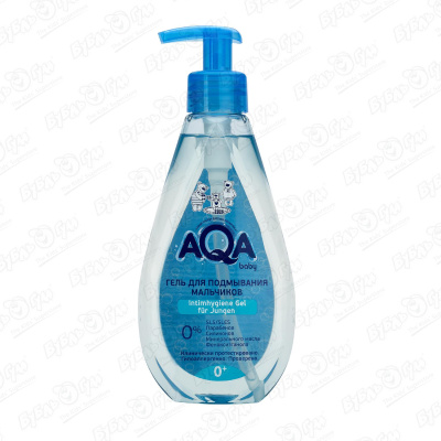 Гель AQA baby для подмывания мальчиков гипоаллергенно 250мл с 0мес гель для подмывания детский aqa baby для мальчиков 250мл