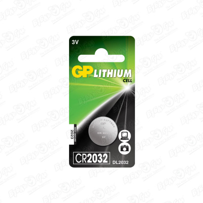 Батарейка GP Lithium CR2032 1 шт батарейка cr2032 3v smartbuy blister упаковка 20 шт