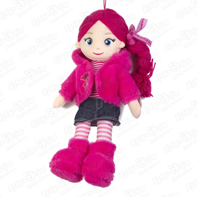 Игрушка мягкая кукла в розовом мягкая игрушка кукла мини в передничке и шляпке