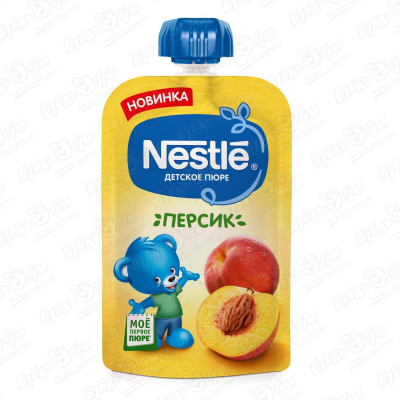 Пюре Nestle персик 90г с 4мес пюре bambolina персик яблоко 90г с 4мес
