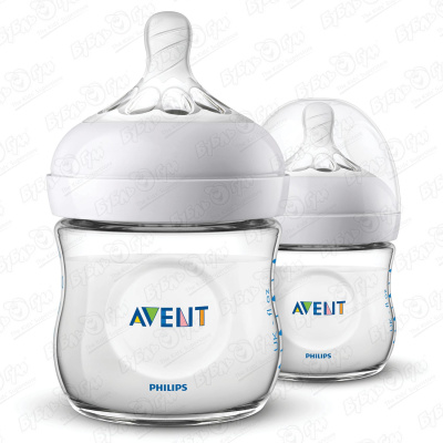 Бутылка Avent Natural пластиковая с широким горлышком 2шт 125мл