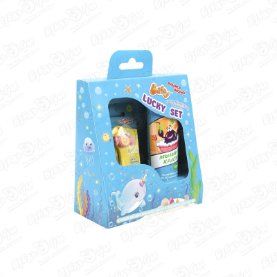 Набор Baffy LUCKY SET для игры в ванной мыльная краска+щипчики для ногтей c 3лет