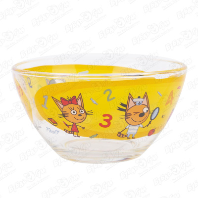 Тарелка-салатник Три Кота цифры стекло салатник pasabahce три кота 14см закаленное стекло