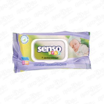 Салфетки влажные SENSO baby с клапаном 72шт салфетки для тела senso baby влажные салфетки simple