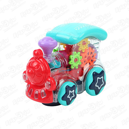 Паровоз GEARWHEEL TRAIN GEAR с шестеренками световые звуковые эффекты