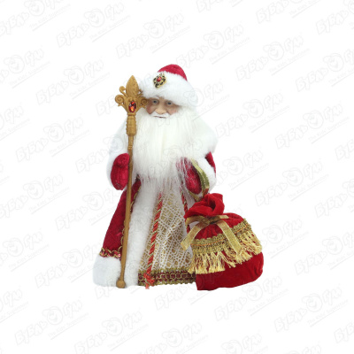 Статуэтка Дед Мороз музыкальный в красном наряде