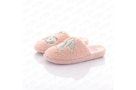 Тапочки Pasito принт единорог нежно-розовые - фото 360