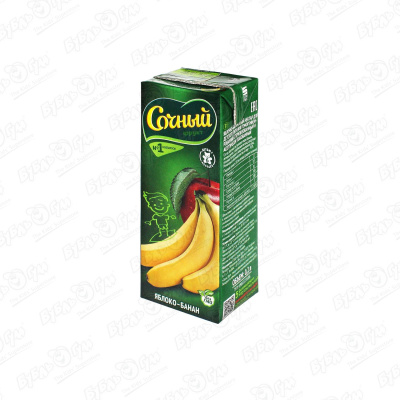 цена Нектар Сочный яблоко-банан 200мл с 6мес