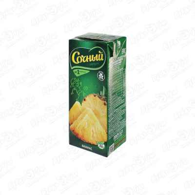 цена Нектар Сочный ананас 200мл с 6мес