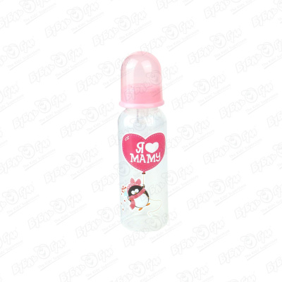 Бутылка Baby Planet пластиковая розовая 250мл c 3мес
