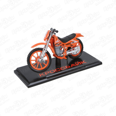 Мотоцикл Кроссбайк Технопарк металлический с подвижными элементами в ассортименте цена и фото