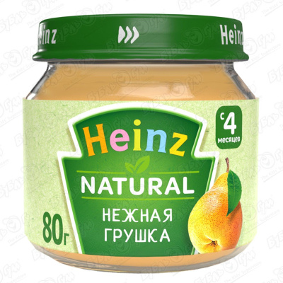Пюре Heinz нежная грушка 80г с 4мес
