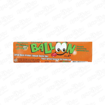 Резинка жевательная Crazy Ballon персик-абрикос 22г fun food amgum жевательная резинка crazy balloon tropical