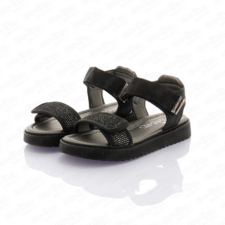 Сандалии Barbaris на липучке серебряно-черные - фото 360 Сандалии Barbaris на липучке серебряно-черные - фото 360