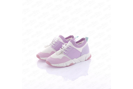 Кроссовки Pasito с фиксатором бело-сиреневые - фото 360