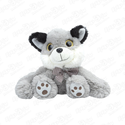 Игрушка мягкая Кот с бантом серый 23см мягкая игрушка котик с помпонами 23см в асс