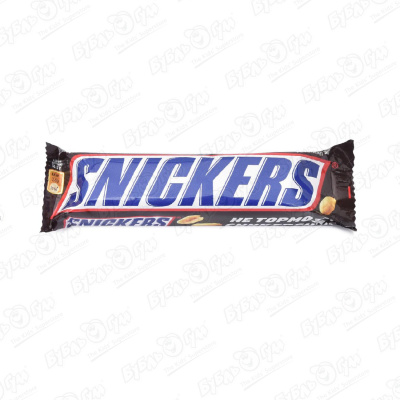 Батончик Snickers 50,5г шоколадный батончик snickers 4x40 г