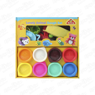 цена Набор для лепки Lanson Toys с инструментами 8цветов 56г
