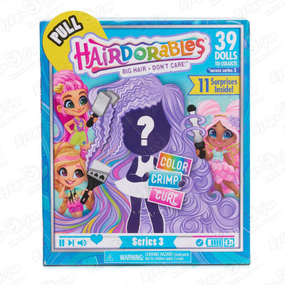 Кукла-загадка HAIRDORABLES «Яркие вечеринки» модельная кукла кали hairdorables
