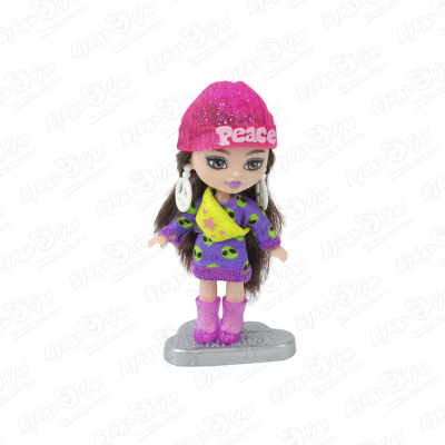 Кукла Barbie Extra mini minis брюнетка в розовой шапке кукла mattel barbie кукла брюнетка в платье в спальне с кроватью grg86