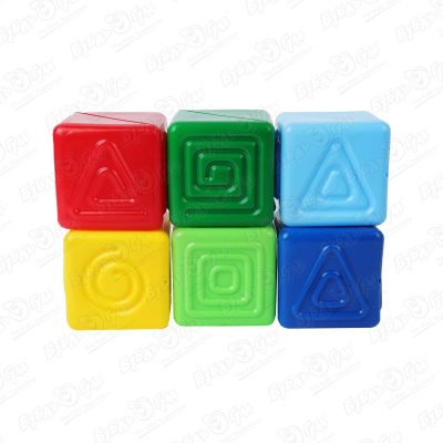 Набор тактильных кубиков пластиковых 6шт