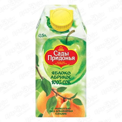 Сок Сады Придонья яблоко-абрикос 500мл с 3лет