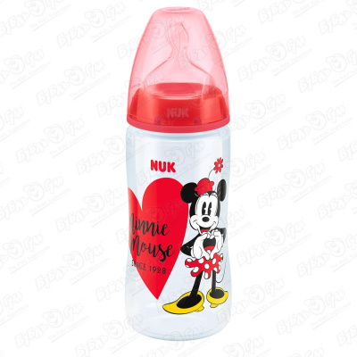 Бутылка Nuk Disney Минни пластиковая с широким горлом 300мл