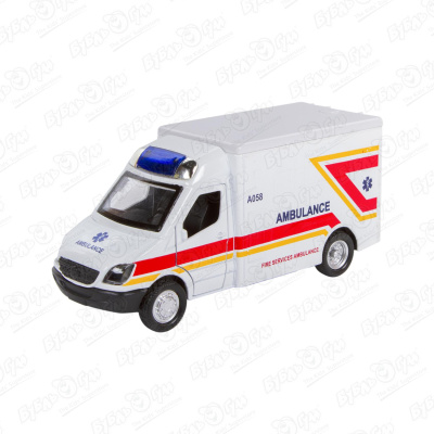Фургон kings toy Ambulance инерционный световые звуковые эффекты металлический