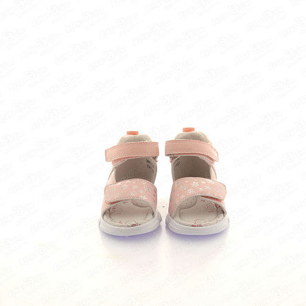 Сандалии Pasito с переливающимися снежинками розовые - фото 360