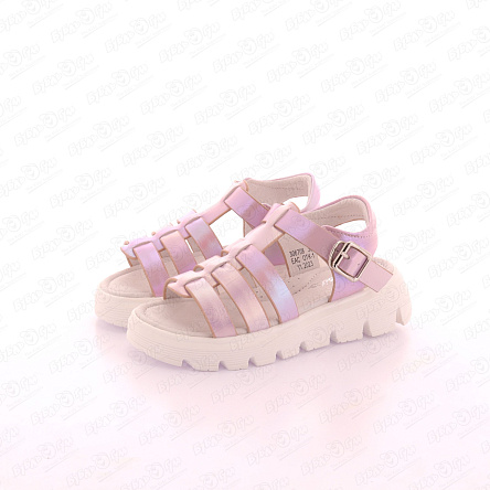 Сандалии Pasito с металлическими переливами на ремешке фиолетовые - фото 360